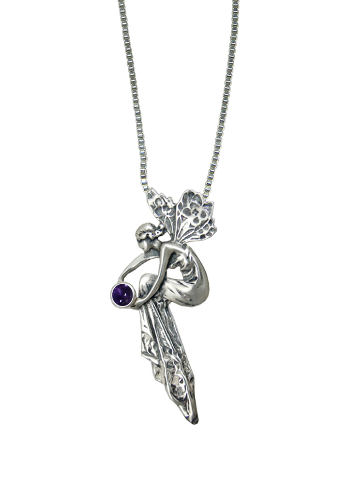 Sterling Silver Fairy of Memories Pendant With Iolite
